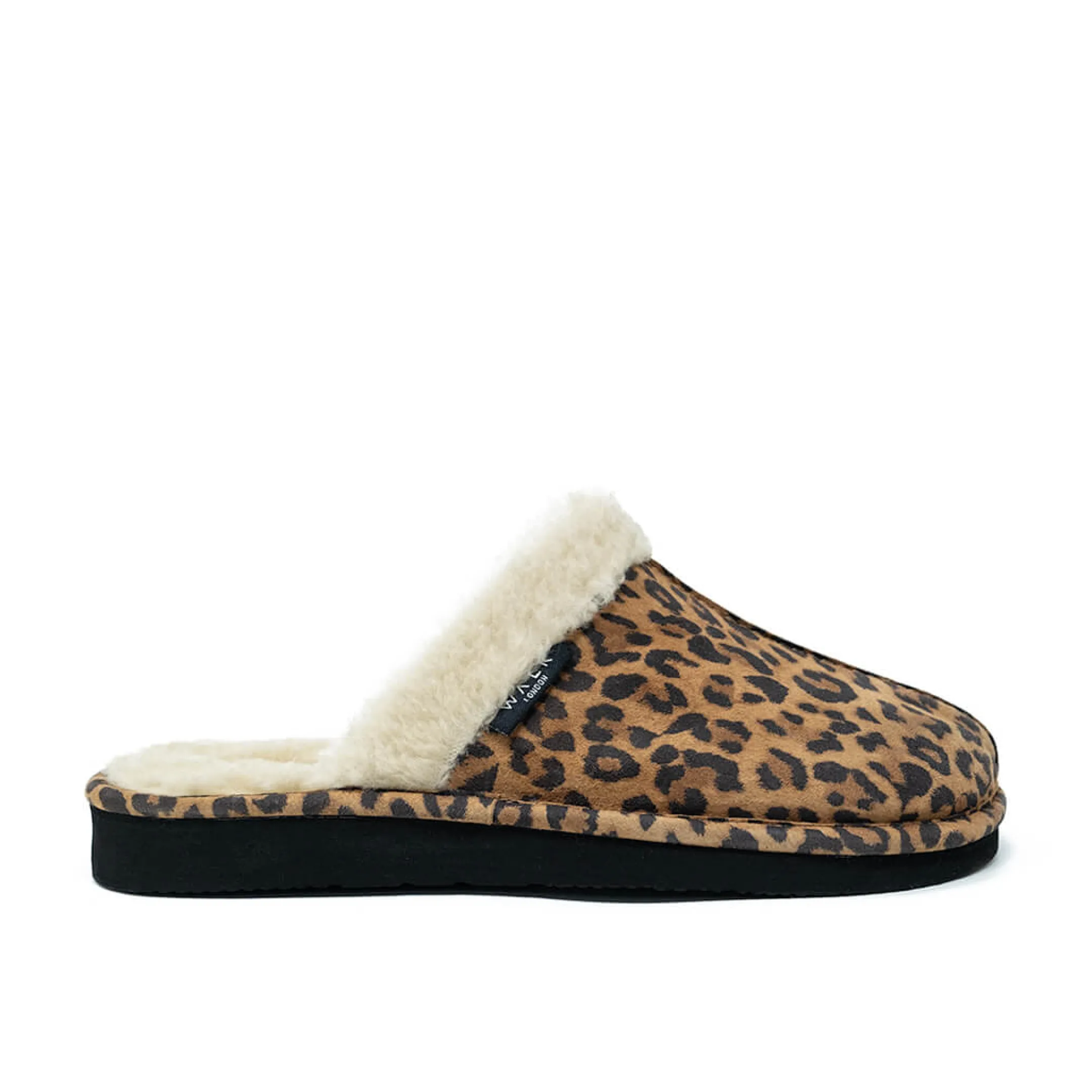 Best Walk London Isla Slipper Leopard Suede